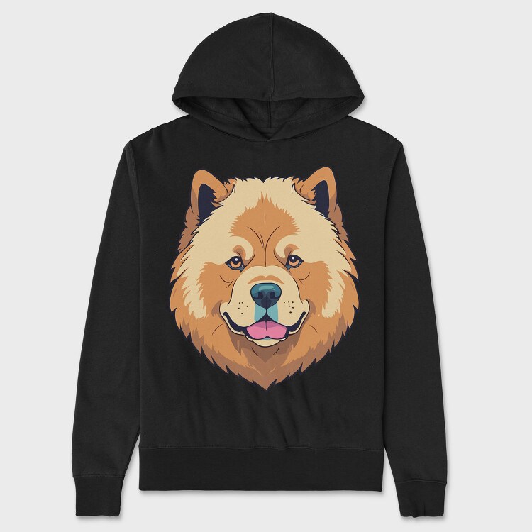 Chow Chow Dog Breed, Hanorac Oversize Barbati (Unisex)