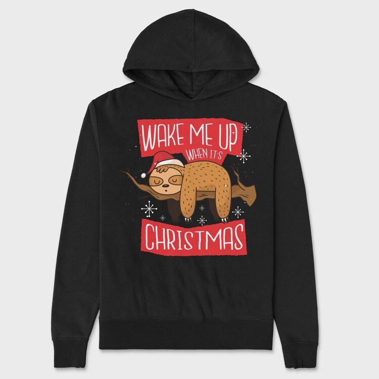 Christmas Sloth (2), Hanorac Oversize Barbati (Unisex)