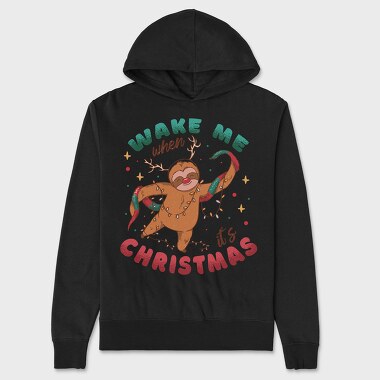 Christmas Sloth, Hanorac Oversize Barbati (Unisex)