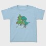 Christmas T Rex And Tree Chistmas, Tricou Copii