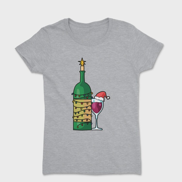 Christmas Wine Glass, Tricou Femei