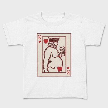Chubby King Of Hearts Card, Tricou Copii
