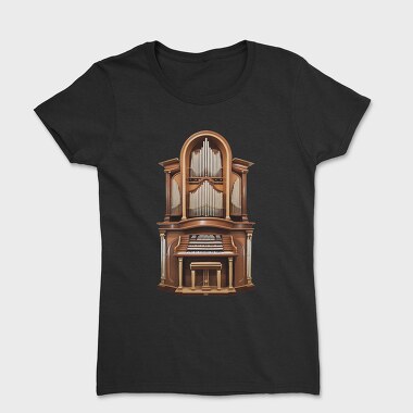 Church Organ Illustration, Tricou Femei