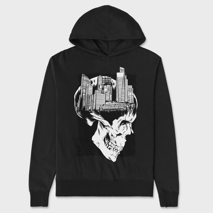 City Skull Art, Hanorac Oversize Barbati (Unisex)