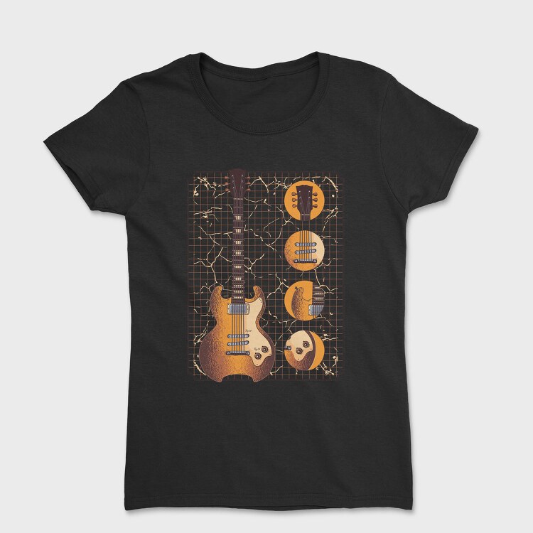Classic Guitar Illustration, Tricou Femei