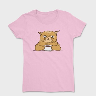 Angry Coffee Cat Grumpy, Tricou Femei