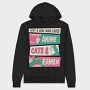 Anime Girl Cat And Ramen, Hanorac Oversize Barbati (Unisex)
