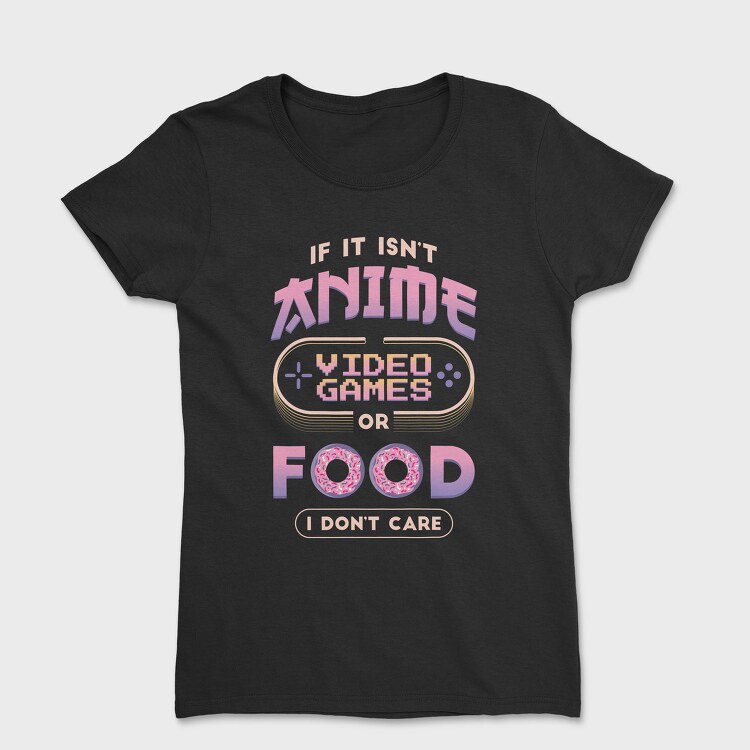 Anime Video Games Food, Tricou Femei