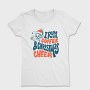 Anti Christmas Holiday Skeleton Santa Lettering, Tricou Femei