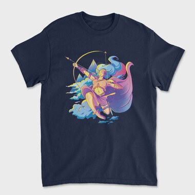 Artemis Greek Mythology Goddess Retrowave, Tricou Barbati (Unisex)