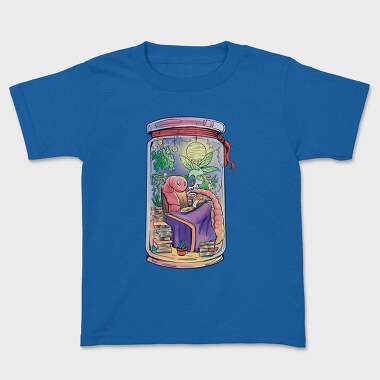 Cozy Worm Reading Books Jar Chill, Tricou Copii
