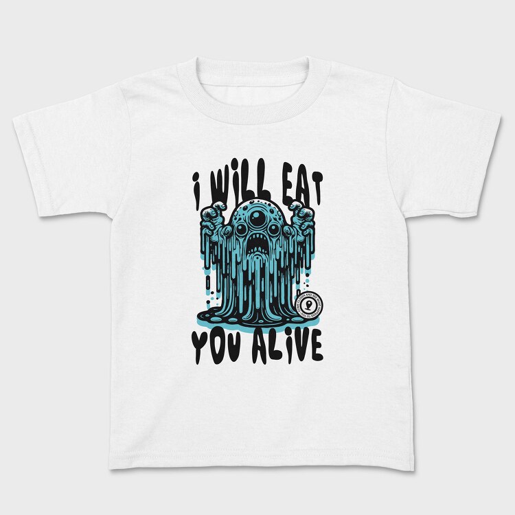 Creepy Menacing Monster Trend I Will Eat You, Tricou Copii