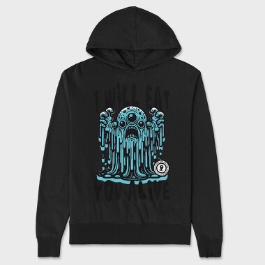 Creepy Menacing Monster Trend I Will Eat You, Hanorac Oversize Barbati (Unisex)