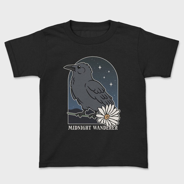 Crow Bird Cute, Tricou Copii