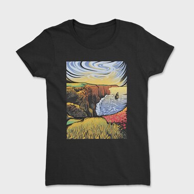 Cliffs Of Moher Landscape Nature, Tricou Femei