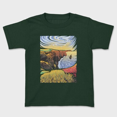 Cliffs Of Moher Landscape Nature, Tricou Copii