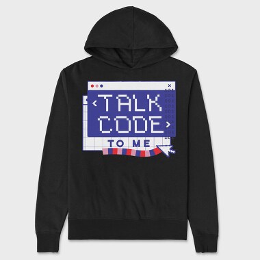 Coding Talk Code To Me Mug, Hanorac Oversize Barbati (Unisex)