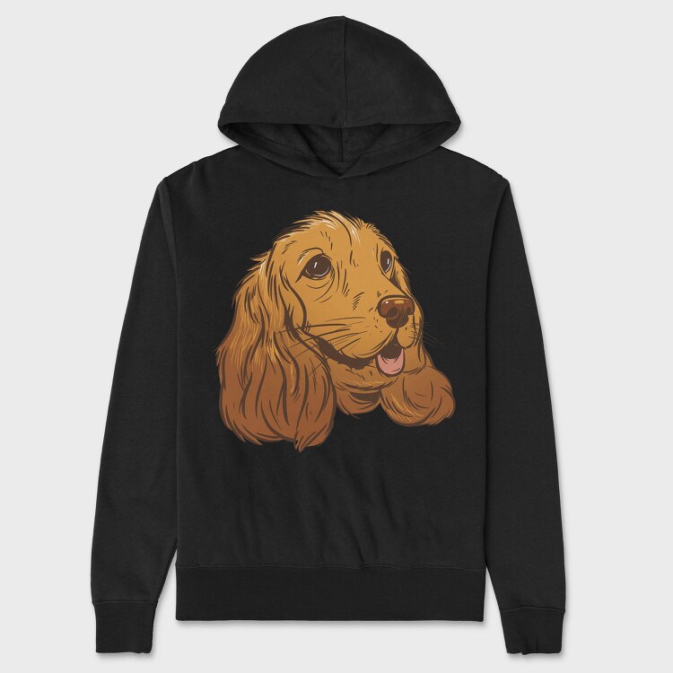 Coker Spaniel Dog, Hanorac Oversize Barbati (Unisex)