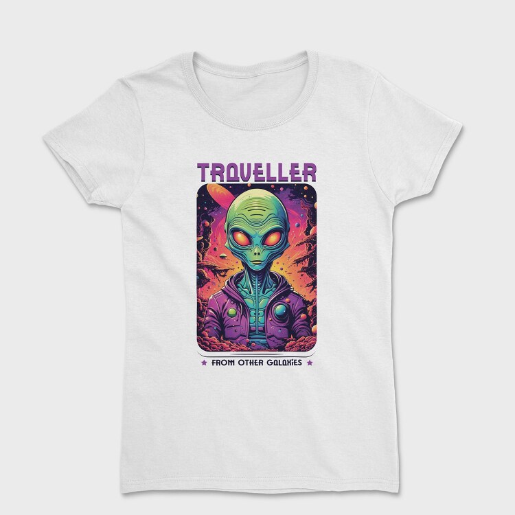 Colorful Alien Traveler Trend, Tricou Femei