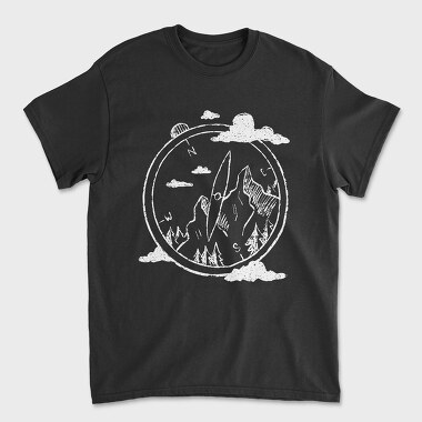 Compass Mountains, Tricou Barbati (Unisex)