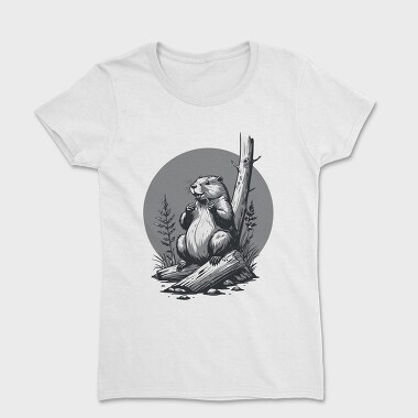 Contemplative Beaver, Tricou Femei