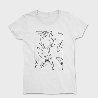 Continuous Line Rose, Tricou Femei
