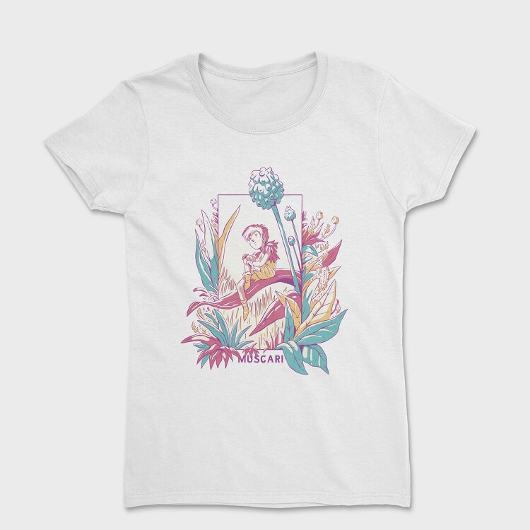 Cute Fantasy Fairy With Flowers Fairycore, Tricou Femei