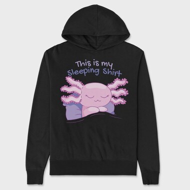 Axolotl Sleeping Shirt, Hanorac Oversize Barbati (Unisex)