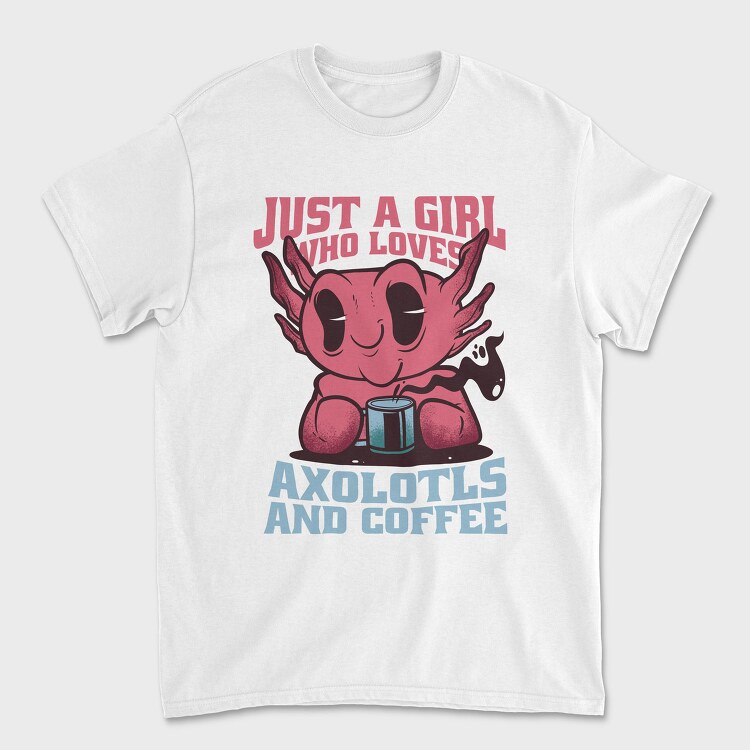 Axolotls And Coffee, Tricou Barbati (Unisex)