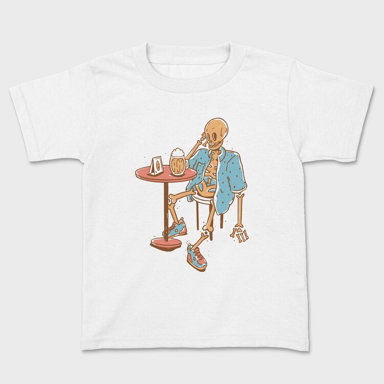 Beer Skeleton Bar Skull, Tricou Copii