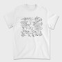 Bees And Plants Flowers, Tricou Barbati (Unisex)