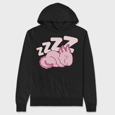 Cute Axolotl Sleeping, Hanorac Oversize Barbati (Unisex)