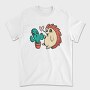 Cute Cactus And Hedgehog, Tricou Barbati (Unisex)
