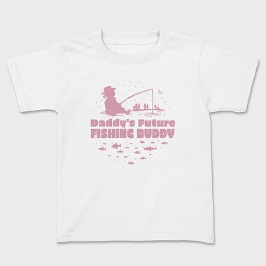 Cute Child Fishing Pink Daddy S Future Fishing Buddy Girl, Tricou Copii