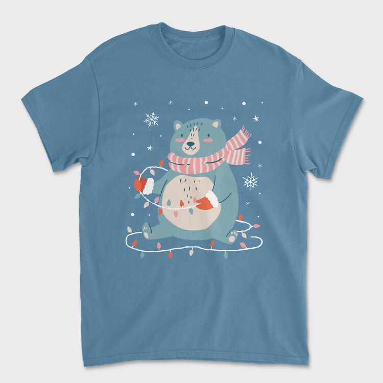 Cute Christmas Bear, Tricou Barbati (Unisex)