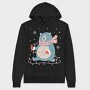 Cute Christmas Bear, Hanorac Oversize Barbati (Unisex)
