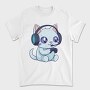 Cute Gamer Cat, Tricou Barbati (Unisex)