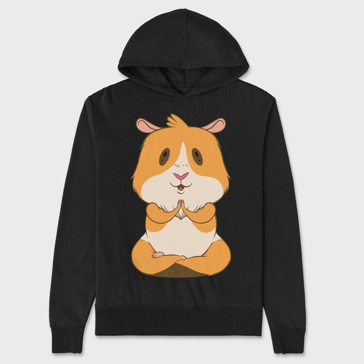 Cute Guinea Pig Yoga, Hanorac Oversize Barbati (Unisex)
