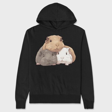 Cute Guinea Pigs, Hanorac Oversize Barbati (Unisex)