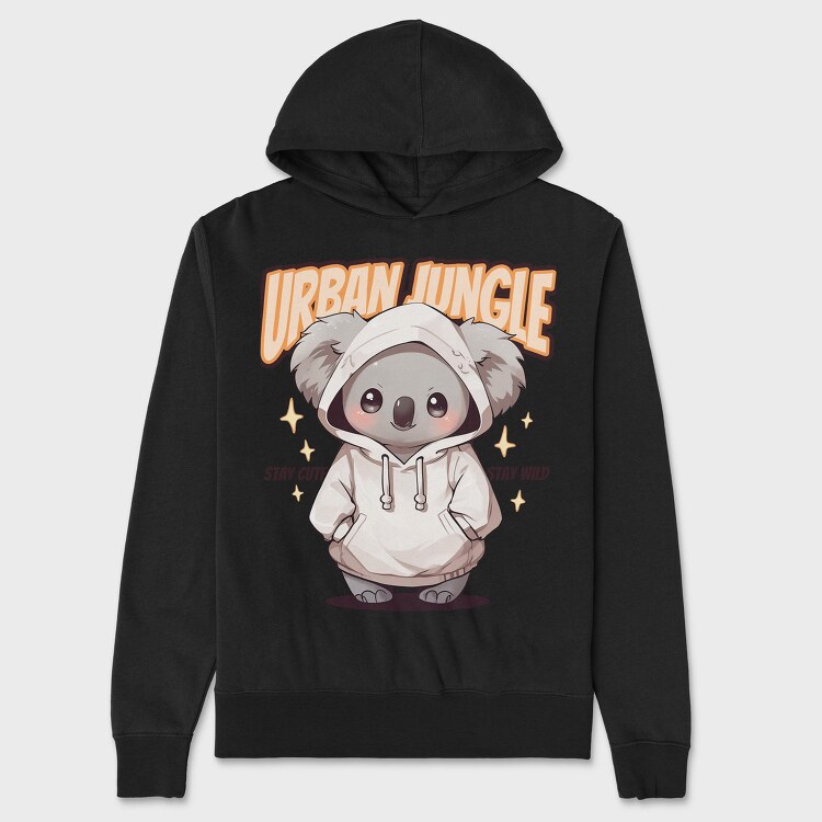 Cute Koala Urban, Hanorac Oversize Barbati (Unisex)