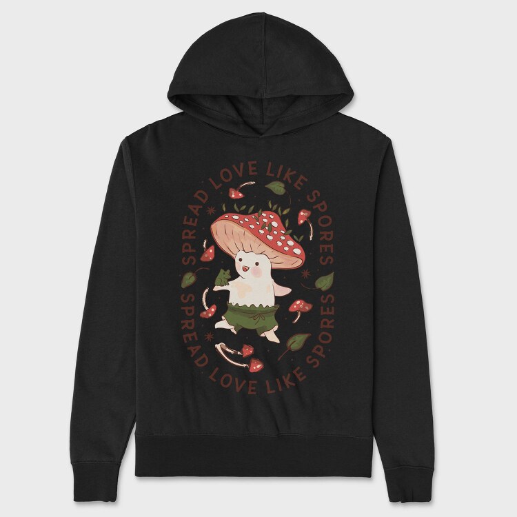 Cute Mushroom Fairy, Hanorac Oversize Barbati (Unisex)