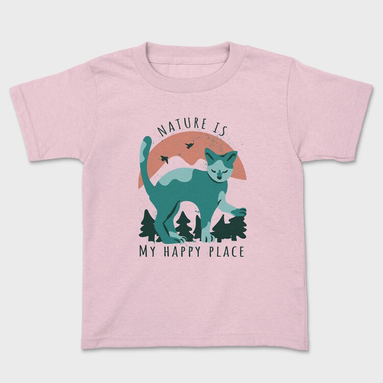 Cute Nature Cat Mug, Tricou Copii