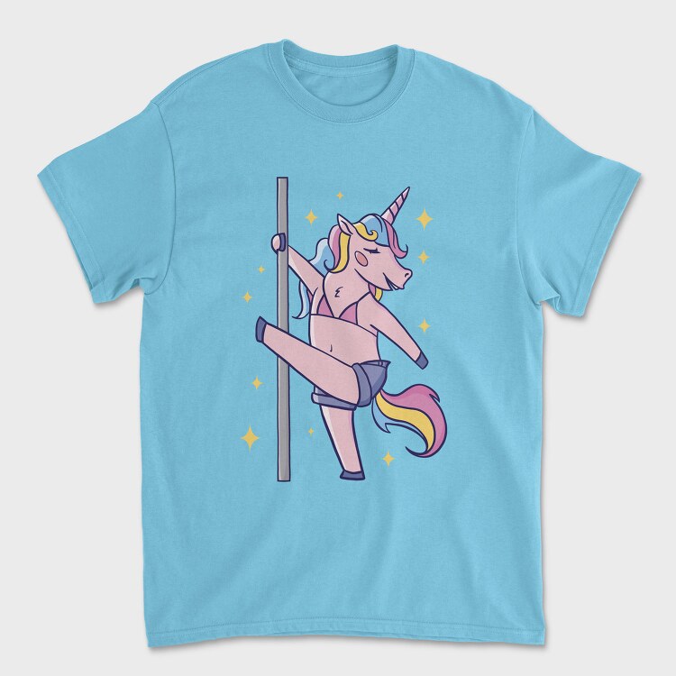 Cute Unicorn Pole Dancing, Tricou Barbati (Unisex)