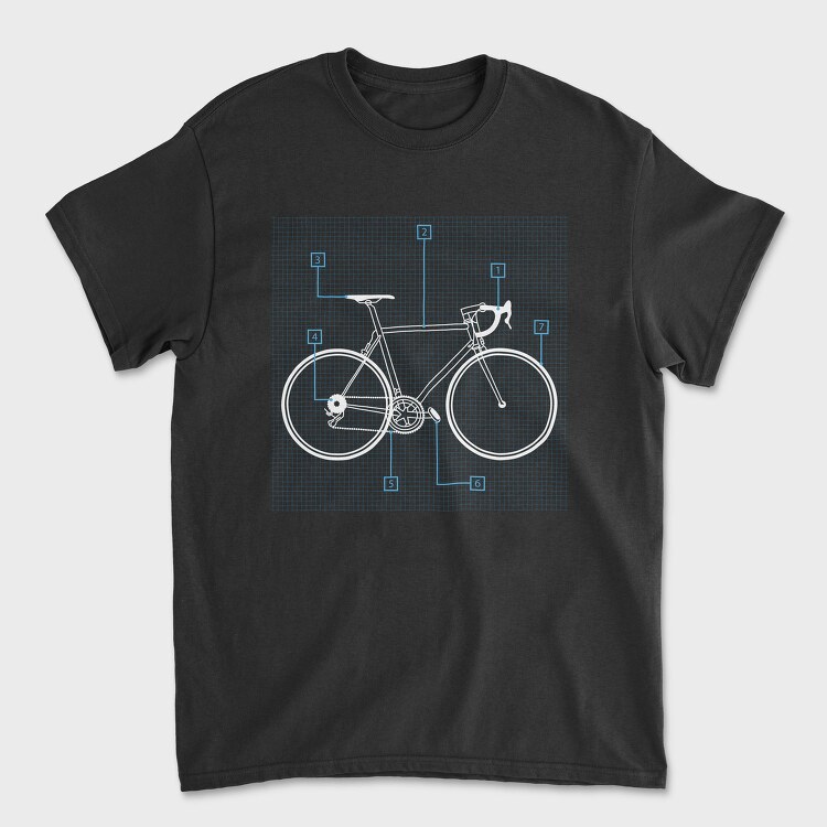Bicycle Transport Instructions Bike, Tricou Barbati (Unisex)