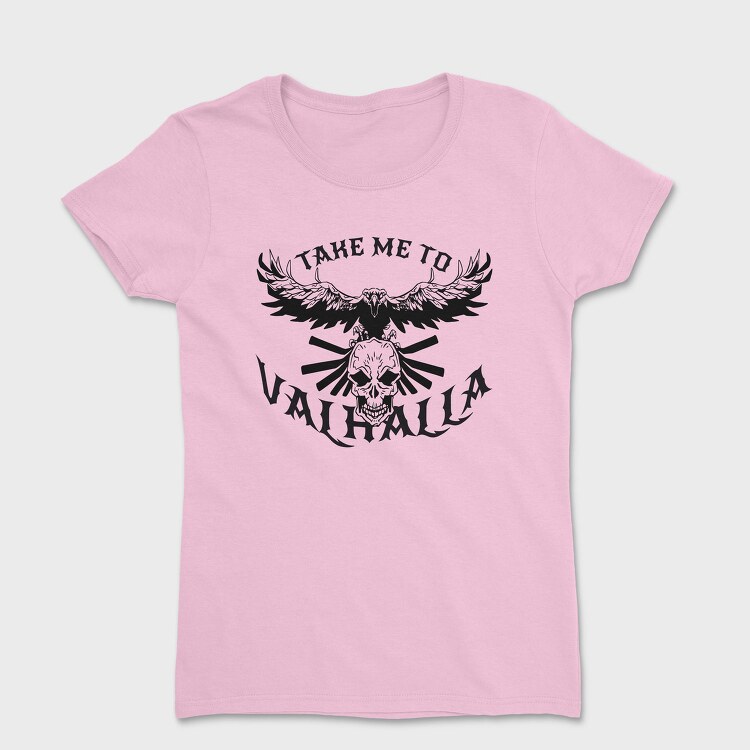 Bird Flying On Skull Crow Front, Tricou Femei