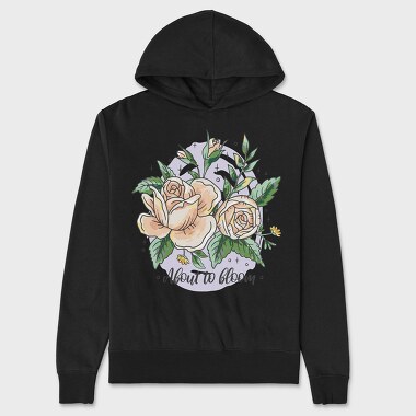 Bloom Rose Bouquet, Hanorac Oversize Barbati (Unisex)