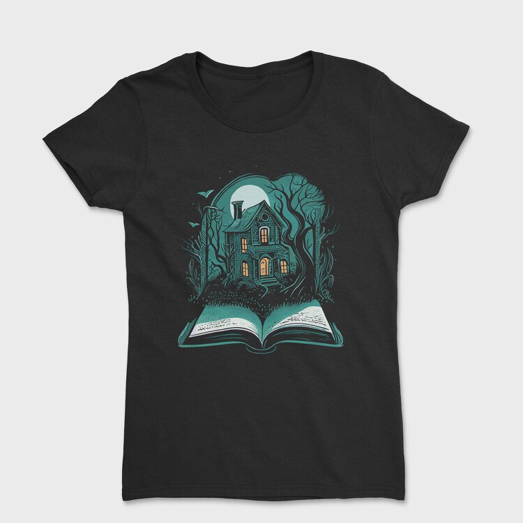 Book And Haunted House, Tricou Femei