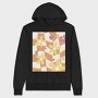 Danish Pastel Floral Checkered, Hanorac Oversize Barbati (Unisex)