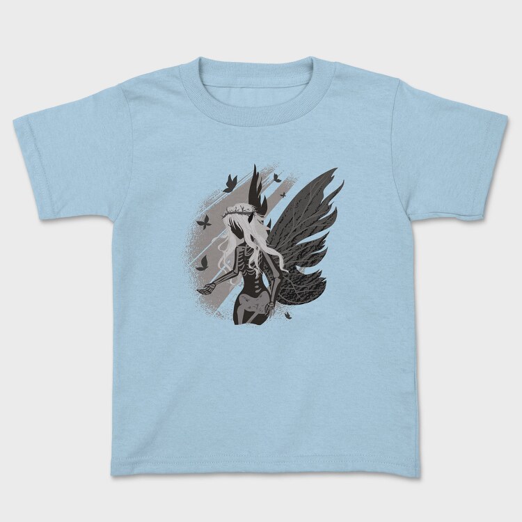 Dark Skeleton Fairy Fantasy Grunge, Tricou Copii