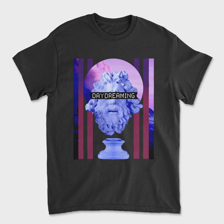Daydreaming Statue Vaporwave Sculpture, Tricou Barbati (Unisex)
